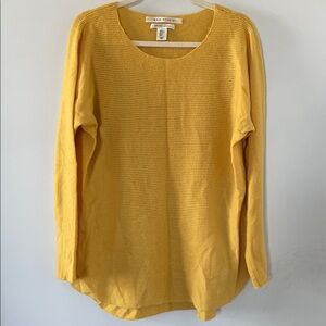 Max Studio | 100% 2 Ply Cashmere Tunic Sweater | Yellow | XL